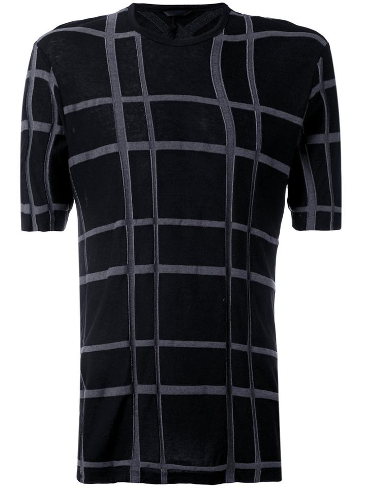 The Viridi-anne - Checked T-shirt - Men - Cotton/modal - 4, Black, Cotton/modal