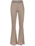 M Missoni Ribbed Flared Trousers - Neutrals