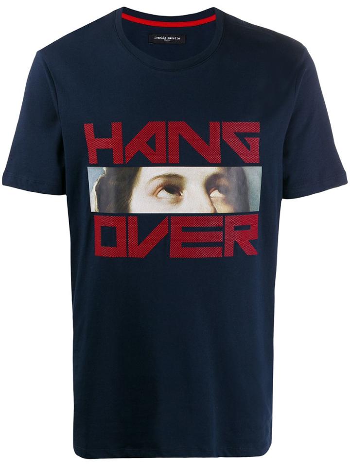 Frankie Morello Printed Slogan T-shirt - Blue