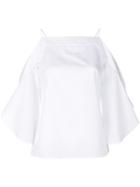 Peter Pilotto - Cold-shoulder Blouse - Women - Cotton/polyester - 10, White, Cotton/polyester