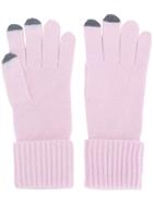 N.peal Ribbed Gloves With Touch Screen Tips - Pink & Purple