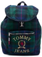 Tommy Jeans Plaid Pattern Backpack - Green