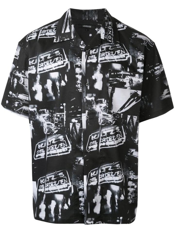 Loveless Printed Short Sleeve Shirt - Black