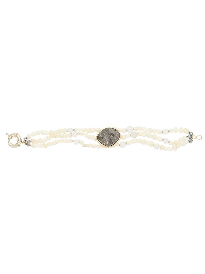 Francesca Romana Diana Gold Plated Bracelet, Women's, White