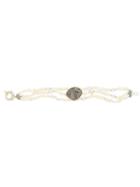 Francesca Romana Diana Gold Plated Bracelet, Women's, White