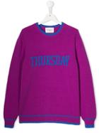 Alberta Ferretti Kids Logo Sweatshirt - Purple