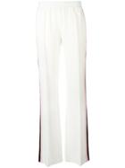 Marco Bologna Contrast Panel Flared Trousers, Women's, Size: 42, White, Polyester/spandex/elastane