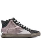 Crime London Panelled Hi-top Sneakers - Pink & Purple