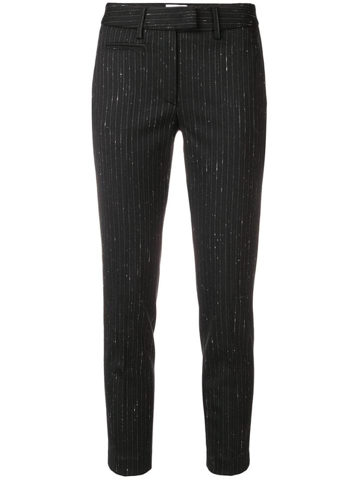 Dondup Classic Pinstriped Trousers - Black