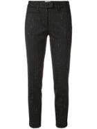 Dondup Classic Pinstriped Trousers - Black