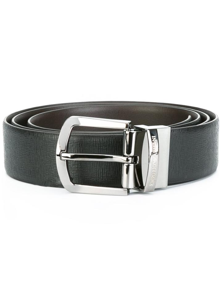Emporio Armani Textured Belt - Black