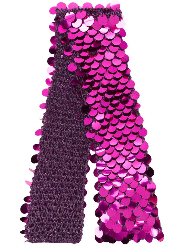 Faliero Sarti Paillette Scarf - Pink & Purple