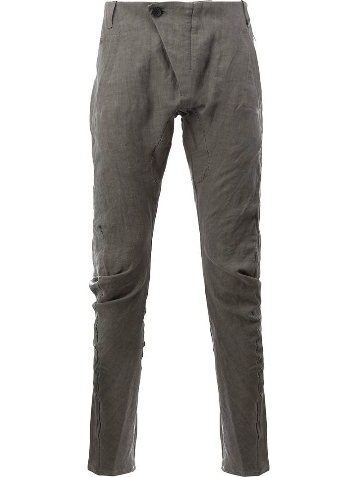 Masnada Tapered Casual Trousers, Men's, Size: 50, Grey, Linen/flax