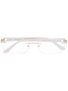 Salvatore Ferragamo Eyewear Oval Frame Glasses - White