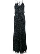 Armani Collezioni - Glitter Long Dress - Women - Polyamide/polyester/plastic/glass - 40, Black, Polyamide/polyester/plastic/glass