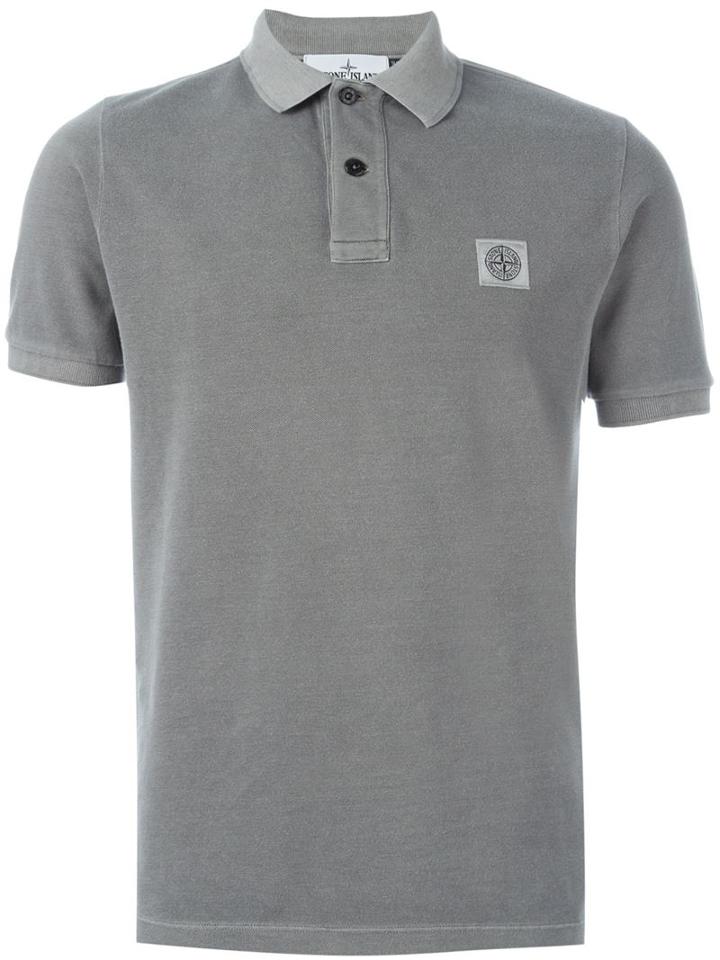Stone Island Classic Polo Shirt, Men's, Size: S, Grey, Cotton
