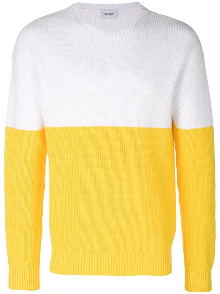 Dondup Colour Block Jumper - White