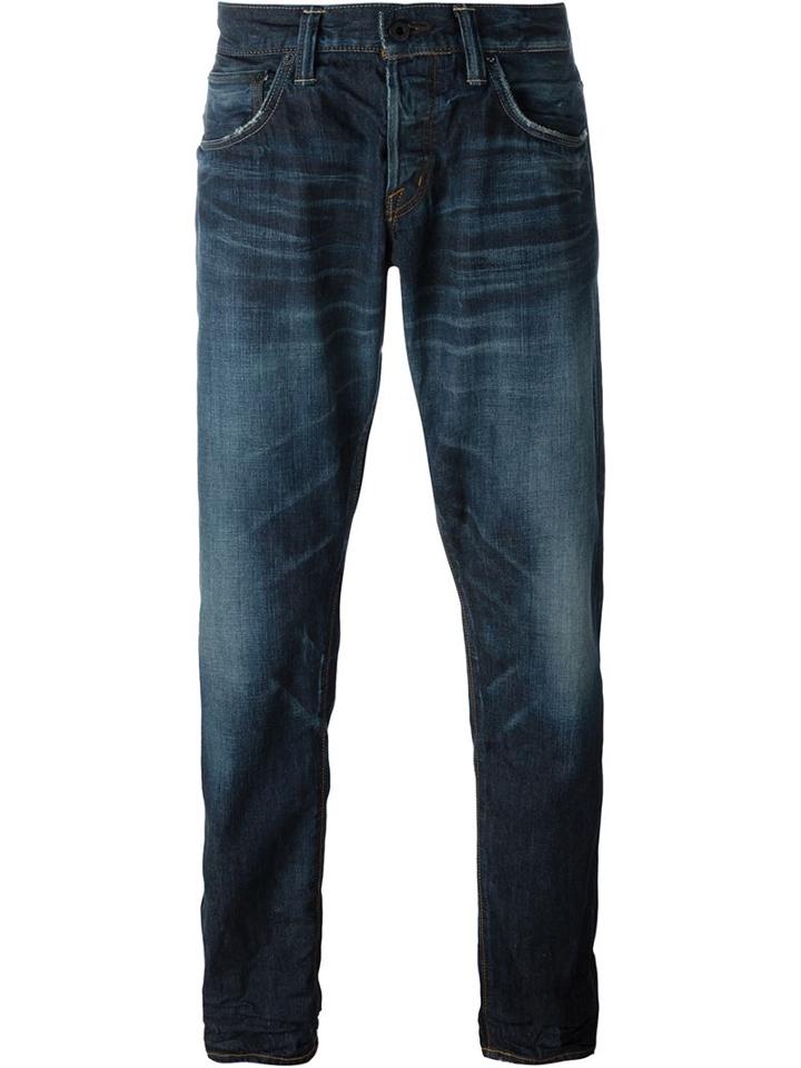 Mastercraft Union Stonewashed Jeans, Men's, Size: 33, Blue, Cotton/polyurethane