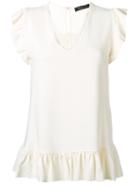 Twin-set Tie Knot T-shirt, Women's, Size: 48, White, Viscose/spandex/elastane