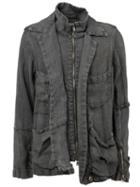 Greg Lauren Distressed Zip Jacket