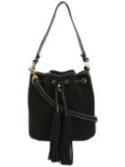 Moschino Stitched Bucket Tote, Women's, Black, Calf Leather