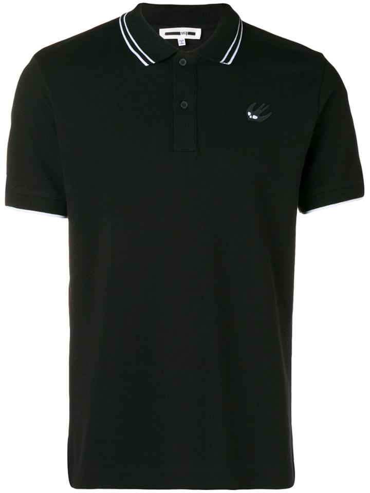 Mcq Alexander Mcqueen Chest Logo Polo Shirt - Black