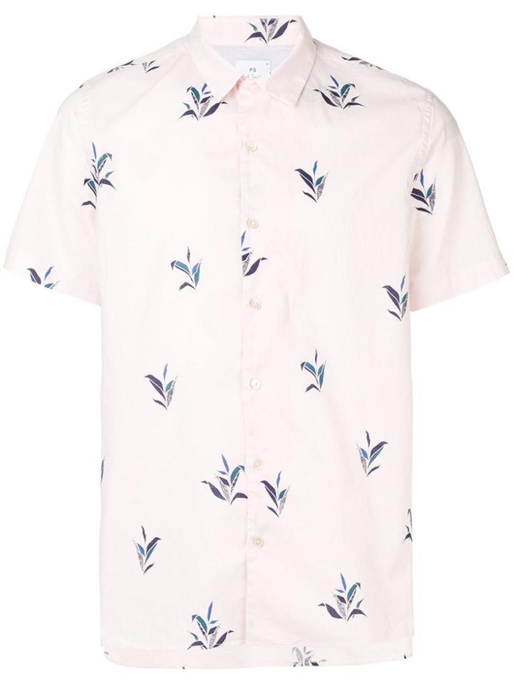 Ps Paul Smith Plant Print Shirt - Pink