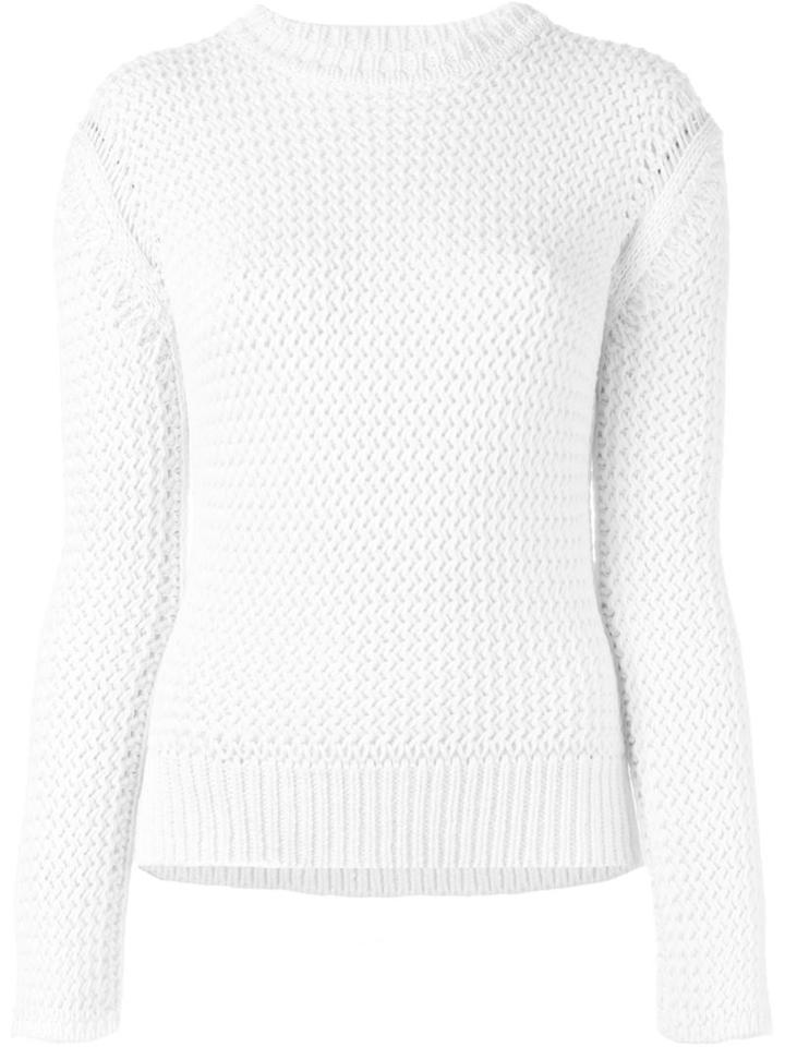Joseph Crew Neck Jumper, Women's, Size: S, White, Cotton