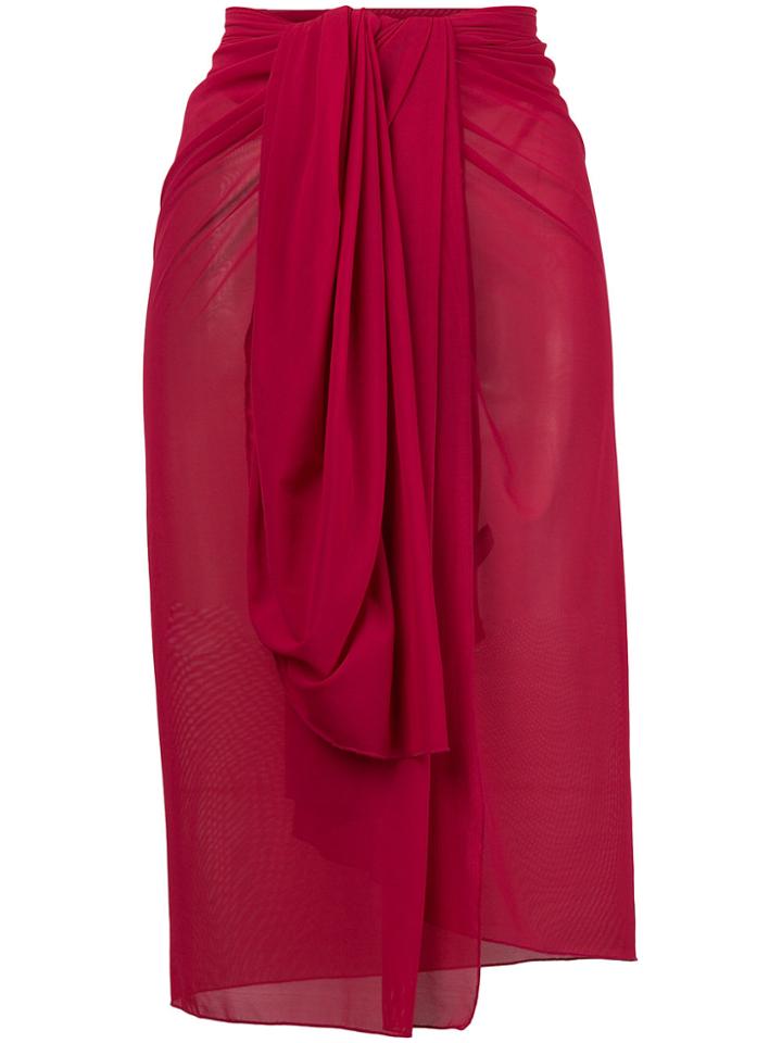 Fisico Sheer Pareo Skirt - Pink & Purple
