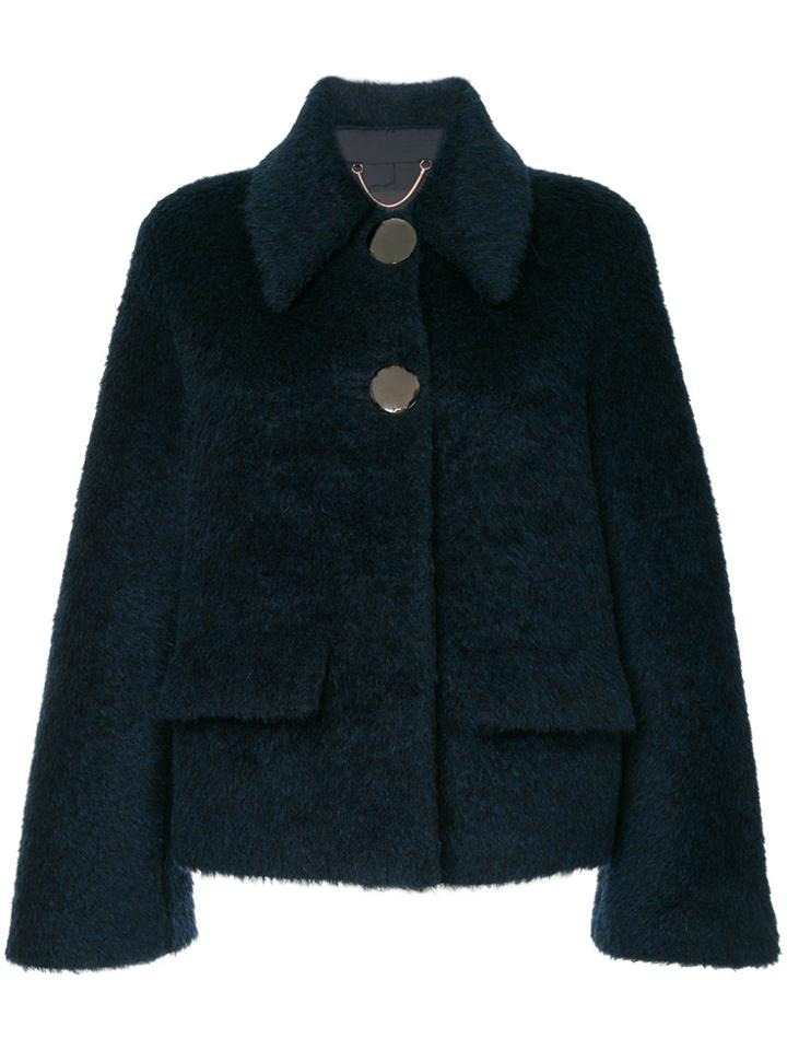Ginger & Smart Single-breasted Textured Coat - Black
