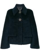 Ginger & Smart Single-breasted Textured Coat - Black