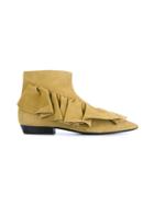 Jw Anderson Ruffle Ankle Boots - Nude & Neutrals