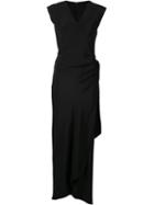 Peter Cohen Wrap Dress, Women's, Size: Large, Black, Silk