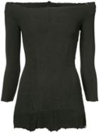 Marc Le Bihan - Corset T-shirt - Women - Silk/elastodiene/polyester - 38, Women's, Black, Silk/elastodiene/polyester