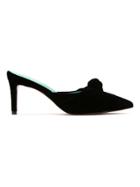Blue Bird Shoes Velvet Ana Mules - Black