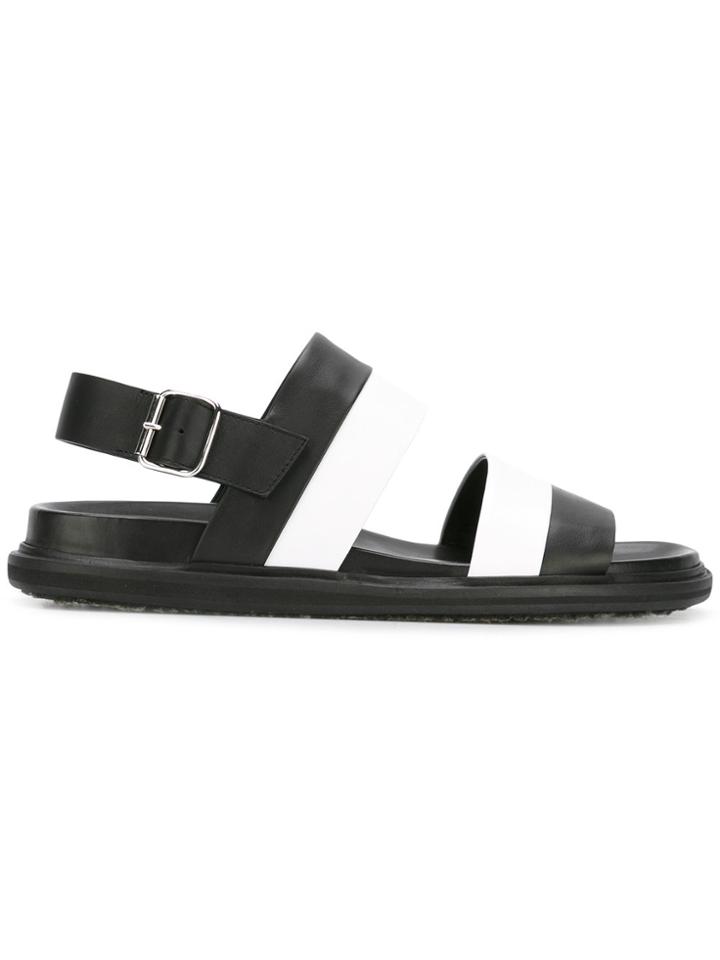 Marni Colour Block Strap Sandals - Black