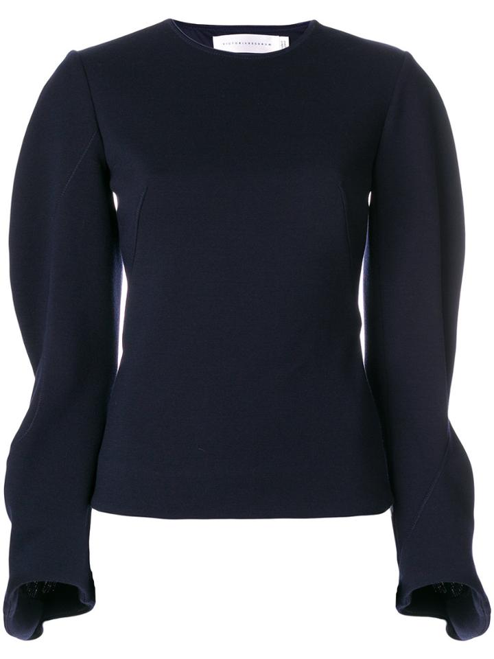 Victoria Beckham Structured Sleeve Jumper - Blue