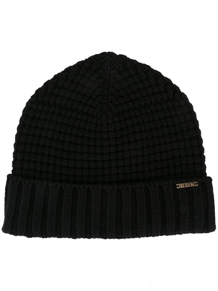 Bark Waffle Knit Beanie, Men's, Black, Polyamide/wool