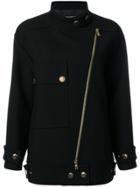 Boutique Moschino Oversized Biker Coat - Black