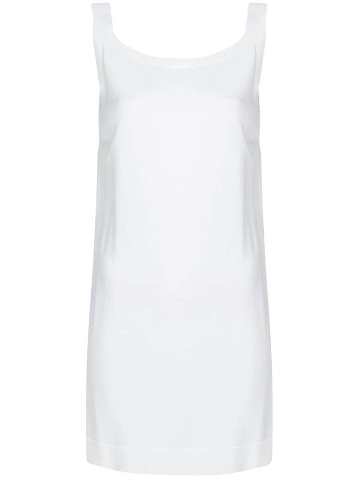 D.exterior Sleeveless Knit Top - White