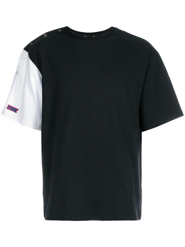 Youser Snap Shoulder T-shirt - Black