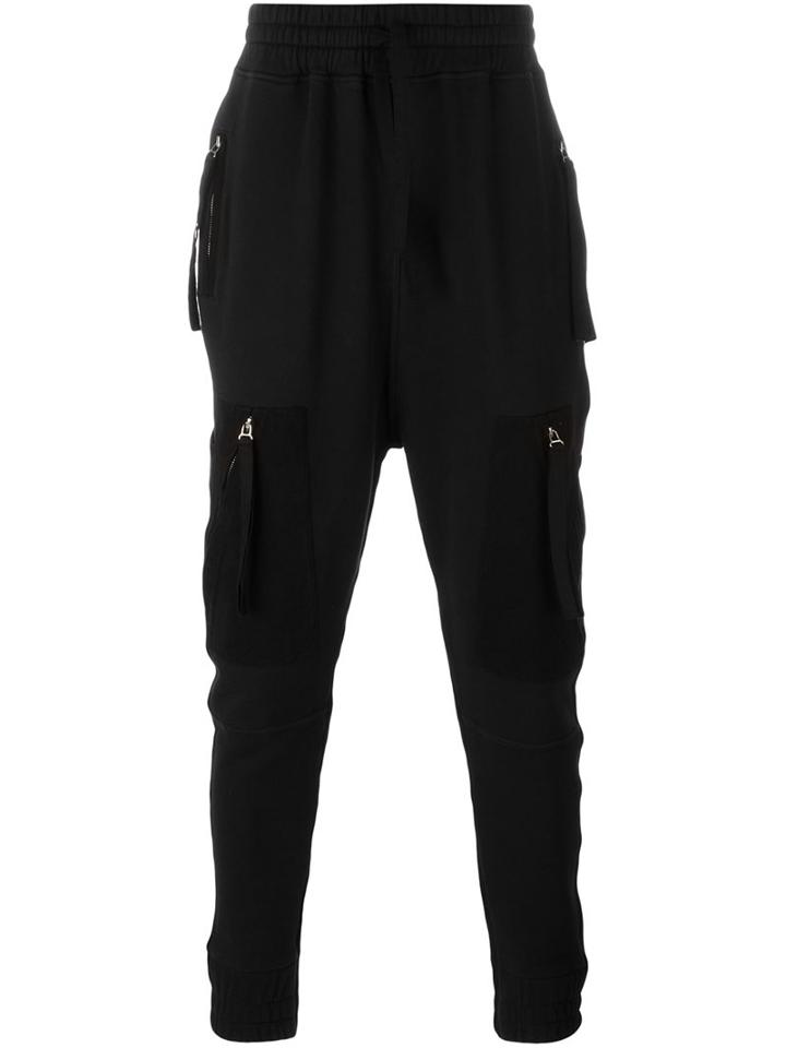 Blood Brother Zipped Pockets Sweatpants, Men's, Size: Small, Black, Cotton