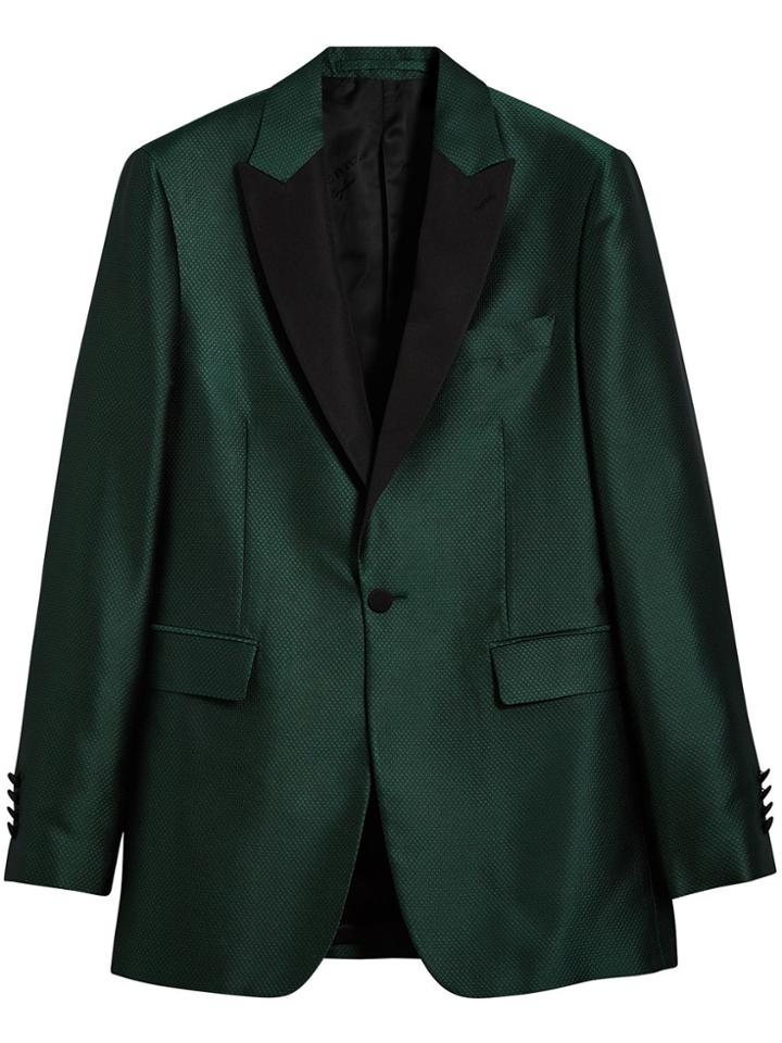 Burberry Soho Fit Jacquard Evening Jacket - Green