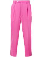 Lc23 - Cropped Trousers - Men - Wool - 44, Pink/purple, Wool