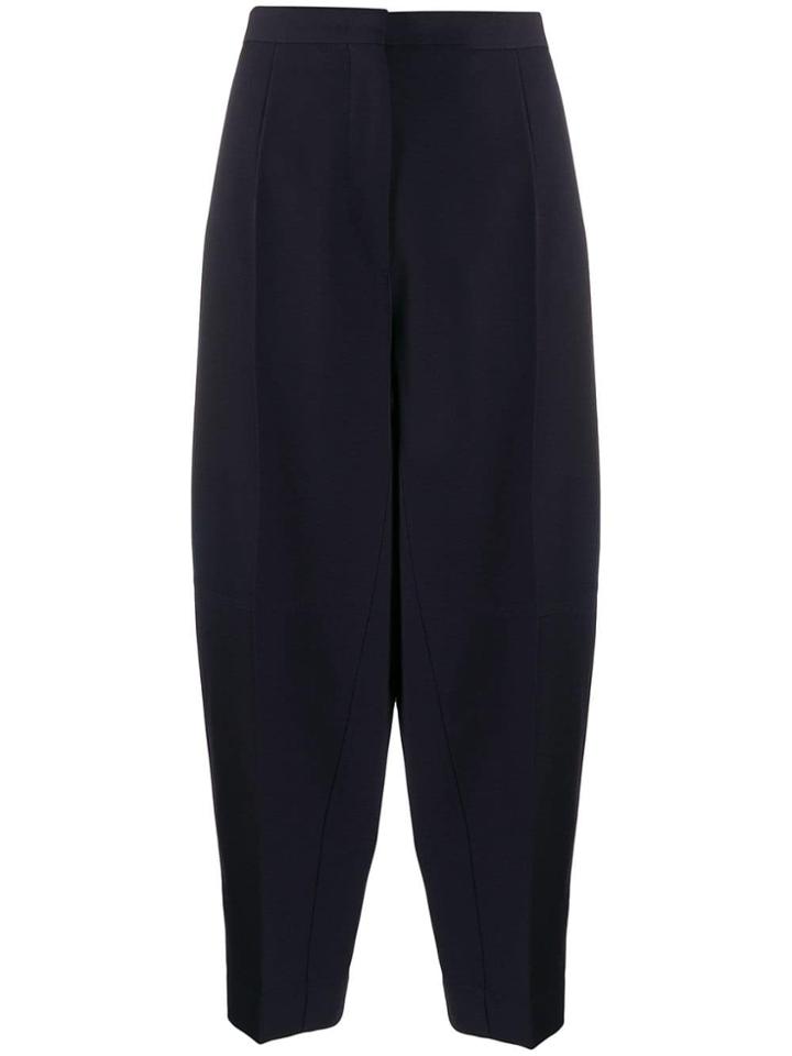 Jil Sander Boxy Cropped Trousers - Blue