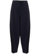 Jil Sander Boxy Cropped Trousers - Blue