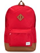 Herschel Supply Co. Patch Zip Up Backpack, Red, Polyester/polyurethane