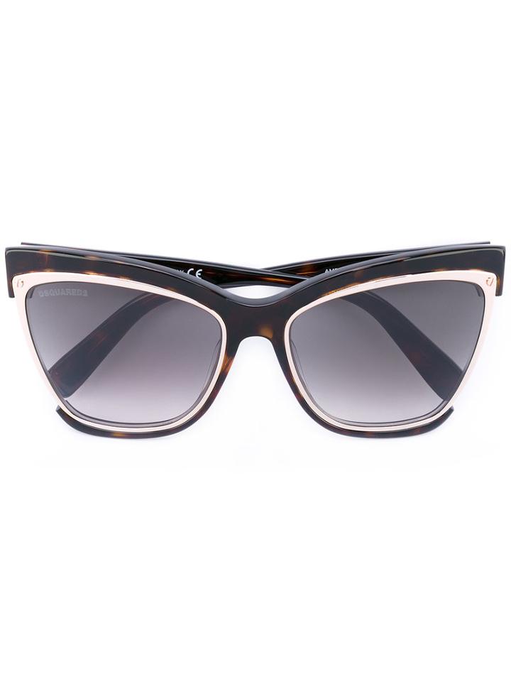 Dsquared2 Eyewear - Amber Sunglasses - Women - Acetate/metal/glass - One Size, Brown, Acetate/metal/glass