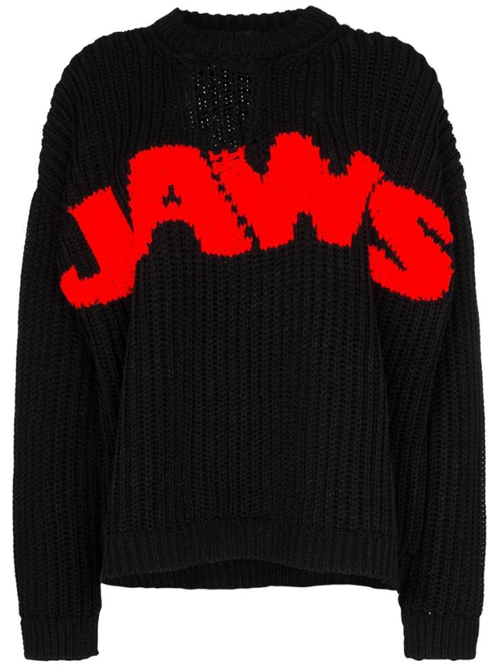 Calvin Klein 205w39nyc Oversized Chunky Knit Jumper - Black
