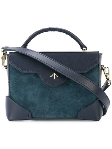 Manu Atelier Top Handle Satchel Bag - Blue